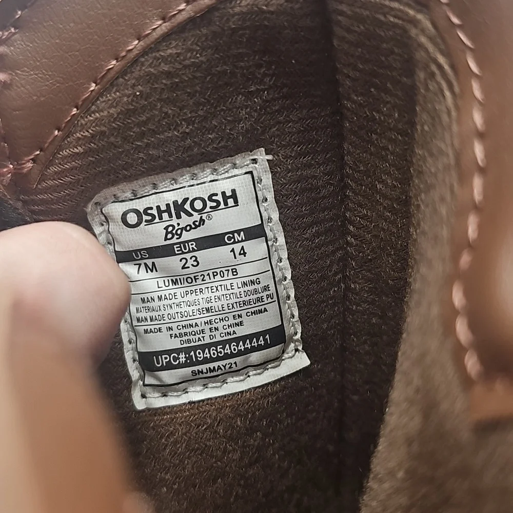 K OshKosh B'gosh Brown Kids Boots 7m